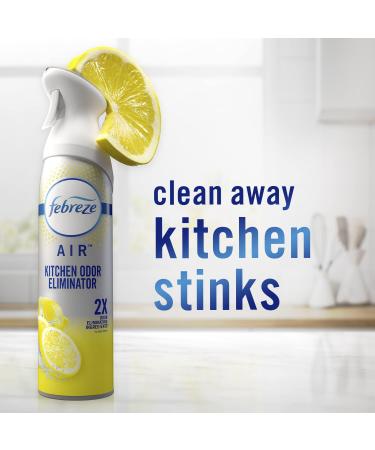 Febreze Kitchen Odor Fighter Air Freshener Spray, Fresh Lemon Scent - 8.8 oz Aerosol Can (Pack of 3) - Buy Online on GoSupps.com