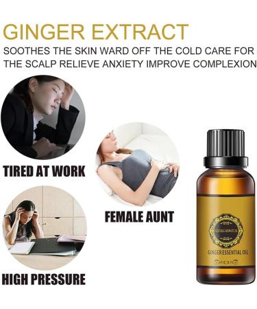 Abdominal Drainage Ginger Oil | Lymphatic Detox Massage Oil | Anti-Aging Essential Oil for Skin Lightening - Buy Online on GoSupps.com