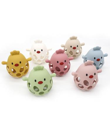 KIAANS Baby Teething Toys | Silicone Chick Teether | BPA Free Teething & Grasping Toy for Babies (Blue) - International Shipping Available - Buy Online on GoSupps.com