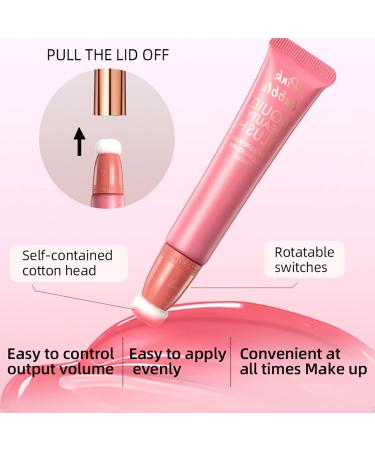 HERBENJOY Liquid Blush Beauty Wand - Soft Blendable Cream Blush for Cheeks - Long Lasting & Lightweight - 01 Shade - 1ml (Pack of 1) - Buy Online on GoSupps.com