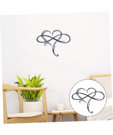 Alipis 1pc Pendant Decor Emblems Metal Wall Hanging Heart Steel Heart Wall Art Heart Heart-shaped Ornament 30x26cm Silver - Buy Online on GoSupps.com
