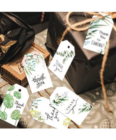 Thank You Tags 100Pcs Gift Tags for Wedding Tags Birthday Baby Shower Party Favors Paper Gift Tags with 100 Sticks Jute String - Buy Online on GoSupps.com