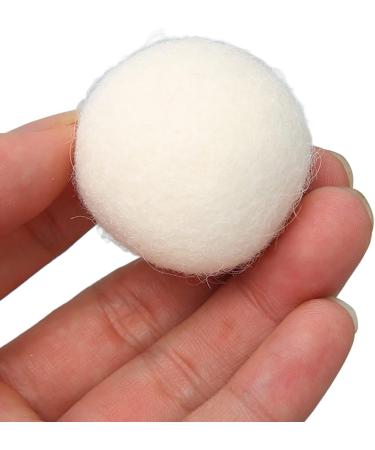 Pssopp 6Pcs Tumble Dryer Balls Reusable Time Saving Reducing Wrinkles White Lambs Wool Drying Balls for Tumble Dryer (3cm) - Buy Online on GoSupps.com