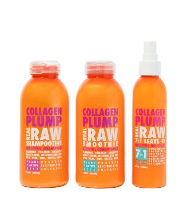 Real Raw Collagen Shampoo Conditioner & Leave In Treatment Kit