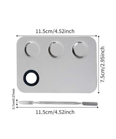 Premium Stainless Steel Nail Art Palette - Makeup Color Mixing Tool for Professionals | International Shipping Available - Buy Online on GoSupps.com