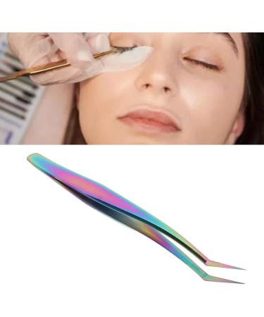 Colorful Stainless Steel Eyelash Tweezers for Perfect Extensions - Long Sloping Design for Home Use - Buy Online on GoSupps.com