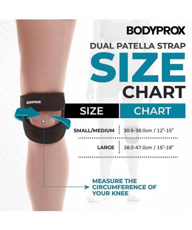BodyProx Adjustable Patella Tendon Support Band | Knee Pain Relief for Runners & Athletes | Neoprene-Knit Brace for Arthritis & Injury Recovery (S/M) - Buy Online on GoSupps.com