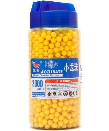 High Grade 6mm Softair BBs - 0.12g Yellow Softair Balls | 2000 Count - International Shipping Available - Buy Online on GoSupps.com