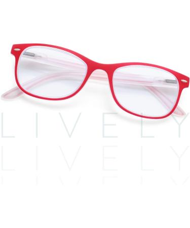 Buy Chic Red Nerd Blue Light Glasses for Women | Oversize Magnifying Reading Glasses 1.0x - Perfect for All Face Shapes - Buy Online on GoSupps.com