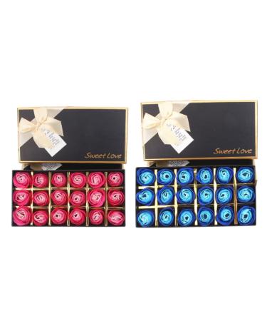 Beatifufu 2boxes Rose Soap Perfumes for Women Motherd Day Women+perfume Womens+perfume Mothered Day Flower Soap Clipper Holders for Barbers Fragrance for Women Box