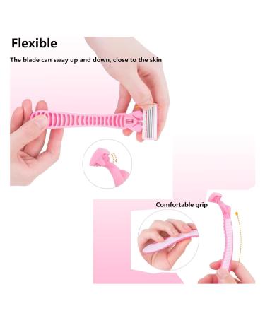 Gaobangm Women's Razor with 3 Replacement Blades - Skin-Friendly for Armpit & Pubic Hair - Pink 5.5 x 15 cm - International Shipping Available - Buy Online on GoSupps.com