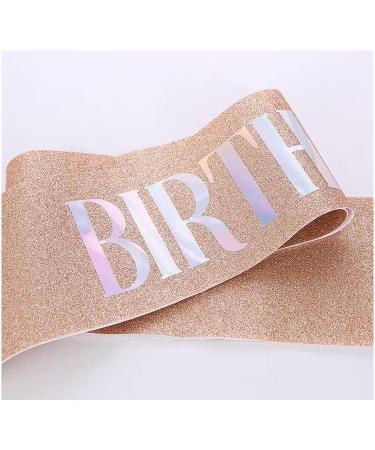 Veewon Rhinestone Rose Gold Glitter Birthday Queen Sash and Tiara Headband for Women Girls Birthday Gifts - Buy Online on GoSupps.com