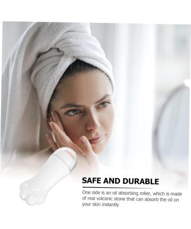 Healeved 1pc Volcanic Stone Oil-absorbing Ball Skin Rolling Volcano Oil- Absorbing Roller White Volcanic Rock 7.5x3cm White - Buy Online on GoSupps.com