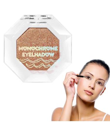 2 Metallic Pearlescent Eyeshadow | Easy to Smudge Professional Makeup Eyeshadow Palette - Portable Highly Pigmented Champagne Eye Shadow Uwariloy 2 Pcs 103#champagne Gold Fan