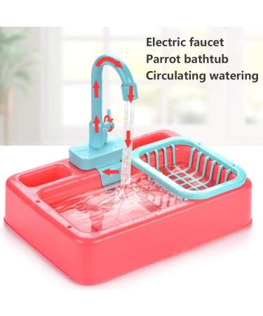 cypressen Bird Bath for Parrots Bird Cage Accessories Shower Box with Faucet Food Container for Birds Parrots Budgies - Buy Online on GoSupps.com