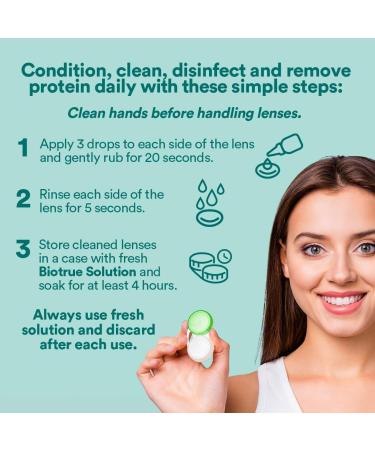 Biotrue Contact Lens Solution - Multi-Purpose Soft Lens Care 2 FL OZ (Pack of 4) | Includes Lens Case | International Shipping Available - Buy Online on GoSupps.com