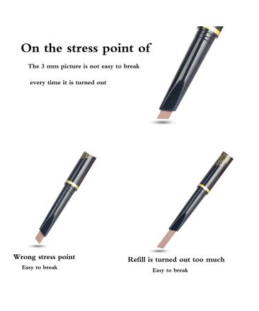 Anifer Waterproof Eyebrow Pencil - Retractable Dual-End Makeup in Black | Long-lasting & Smudge-proof - Buy Online on GoSupps.com