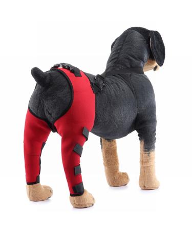 Dog Knee Brace Pet Dog Hind Leg Brace Support Belt Pet Dog Double Hind Leg Brace Support Belt for Heals Prevents Injuries Sprains Protects Wounds. A Medium