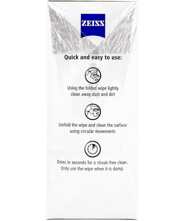 ZEISS Lens Cleaning Wipes - 120 Pre-Moistened Individually Wrapped Wipes for Coated Glass on Binoculars, Glasses, Sunglasses, Camera Lenses, and Scopes - Buy Online on GoSupps.com