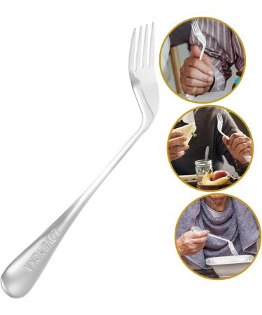 DOITOOL Adaptive Hand Tableware - Lightweight Feeding Assist Fork for Elderly and Disabled - Ergonomic Angled Design - Buy Online on GoSupps.com