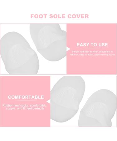 Minkissy 2 Pairs Foot Socks Boat Silicone Gel Socks Skin Care Dry Cracked Feet Protectors Skin Moisturizing Socks Foot Moisturizing Socks Hosiery White Sebs Spa Men and Women Silicone Socks 19x8.7cm White - Buy Online on GoSupps.com