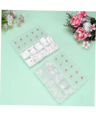 Healeved 2 Box French Style Nail Coffin Fake Nails Acrylic Nails Full Cover Fake Finger Nails Tip Press on Fake Nails Artificial Nails Coffin Fake Toe Nails Manicure Accessories Boxed White - Buy Online on GoSupps.com