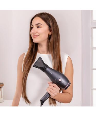 Cecotec Hairdryer Bamba IoniCare Harmony Motor with 2600W Temperature and Speed Settings HairCare Technology Real Ion 18 m Cable Including 2 Precision Nozzles Cold Air Function - Buy Online on GoSupps.com
