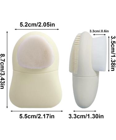 Silicone Facial Cleansing Brush | Double-Side Silicone Facial Cleansing Brush - 2 in 1 Facial Brush Face Cleanser for Sensitive Skin Easy to Clean Lather Well Lambo Yellow - Buy Online on GoSupps.com