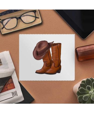 Shop 2 x Cowboy Boots & Hat Microfiber Lens/Eyeglass Cleaning Cloths - Perfect for Eyewear Care | International Shipping Available - Buy Online on GoSupps.com