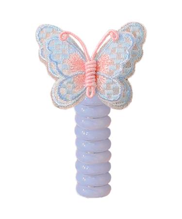 Telephone Cord Hair Ties - Braided Telephone Wire Hair Bands | Colorful Elastic Telephone Hair Clips For Children Women Kids Birthday Party Halloween Christmas Blue