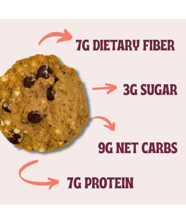 ChipMonk GLP-1 Boosting Cookies - Chocolate Chip Pecan (6 Pack) Low Carb Gluten-Free High Protein Healthy GLP-1 Boosting Sweet Snack with 7g Protein and 7g Dietary Fiber - Buy Online on GoSupps.com