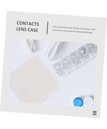 Partykindom Contact Lens Case Set - 9-Sentence Storage Kit with Suction Holder Perfect for Travel & Halloween - 3 White Containers 6.5x6.5x2cm - Buy Online on GoSupps.com