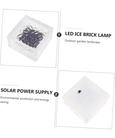 1pc Solar Light Lawn Decor Out Door Decor Outdoor Landscape Lights Solar Landscape Lights Landscape LED Lights Solar Brick Outdoor Light Outdoor Light Ornament Solar Lamp Decor LED (White) - Buy Online on GoSupps.com