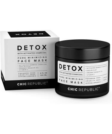 Organic Charcoal and Clay Mask with Kaolin Clay, Rosehip Oil, Vitamin C - Acne & Blackhead Treatment - Buy Online on GoSupps.com