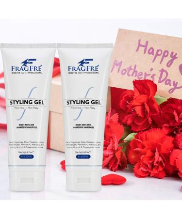 FRAGFRE Firm Hold Hair Gel 8 oz - Fragrance Free, Paraben Free, Hypoallergenic Styling Gel - Vegan & Gluten Free - Non-Irritating Formula - 1 Pack, 8 Fl Oz - Buy Online on GoSupps.com