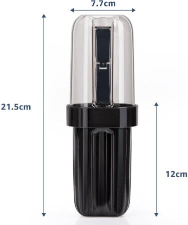 Buy HONZUEN 2 Pack Toothbrush Case - Travel-Friendly Transparent Plastic Holder for Home Camping & Business Trips - Black & White - Buy Online on GoSupps.com