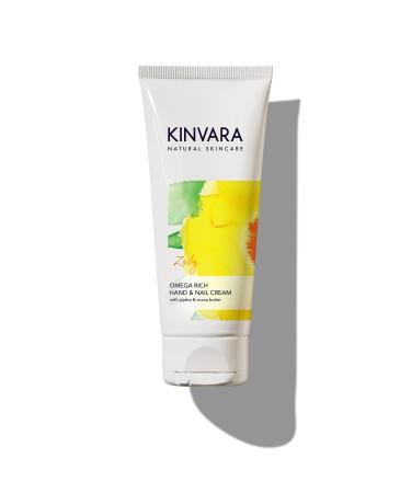 Kinvara Hand & Nail Cream - 60ml |Jojoba cocoa butter & omega rich hand lotion for dry hands |Vitamin e hydrating hand balm |For all skin types |Vegan & Natural