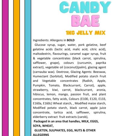 1kg Gummy Fruity Jelly Sweets Mix - Resealable Bag, Fresh & Tasty Candybae - Perfect Retro Sweet Gift - Buy Online on GoSupps.com