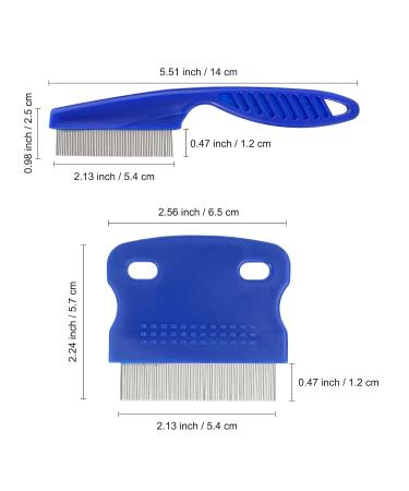 Jinsion Lice & Flea Comb Set for Dogs & Cats | 2 PC Tick Comb & Tear Stain Remover | Professional Pet Grooming Tools - Buy Online on GoSupps.com