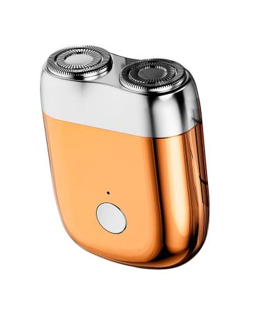 Men Electric Hair Clipper Waterproof Magnetic Type Rechargeable Nose Hair Shaver Beard Trimmer Kit (Orange)