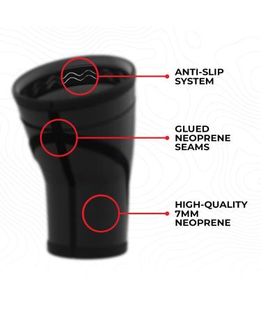 Warm Body Cold Mind Premium 7mm Neoprene Knee Sleeves - Anti-Slip Compression Support for Strength Sports & Weight Lifting - XXL Black/Pink (39.5-43cm) - Buy Online on GoSupps.com