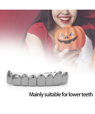 18K Gold Lower Teeth Hip Hop Grills - Halloween Festival Decoration Accessory for Men & Women (Black) - Buy Online on GoSupps.com