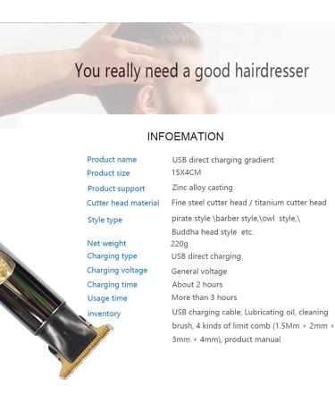 Dous T9 Electric Hair Vintage Embossed Zero Gapped Detail Beard Shaver Embossed Mustache Trimming and Detailing T-Hair Trimmer with 4 Guide Comb -Silver Black - Buy Online on GoSupps.com