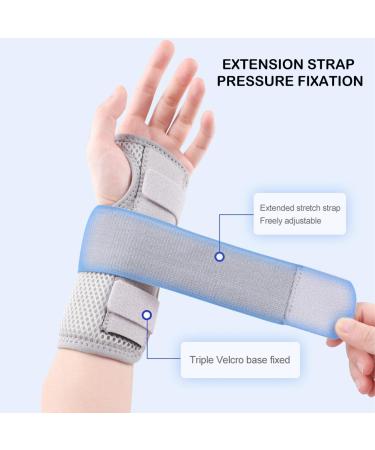 Buy Large Black Left Hand Thumb Splint & Wrist Brace for Carpal Tunnel Arthritis & Injuries - Hand Support for Pain Relief - Buy Online on GoSupps.com