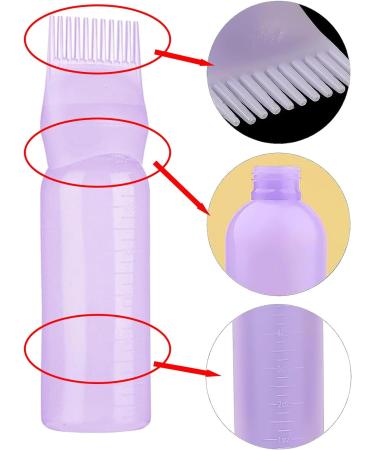 ZZLBZN 2Pcs Hair Oil Applicator Bottle with Comb Oil Applicator Bottle for Hair Oil Bottle for Hair Dye Applicator Bottle with Tip Squeeze 120ml for Salon Hair Care Hair Coloring Paint Art Glue - Buy Online on GoSupps.com