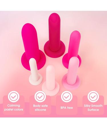Silicone Pelvic Floor Muscle Dilator Exerciser Trainer Set - 6 Piece Large System for Strengthening & Rehabilitation - Buy Online on GoSupps.com