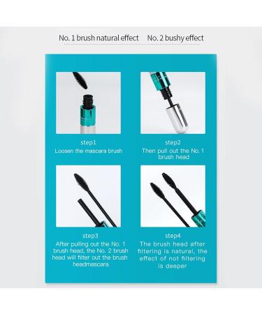 Mascara Extensions | Lash Mascara With Two Brush Smudge Proof | Thick Dense Curling Long Lasting Waterproof Last All Day Lash Primer Mascara Make Up For Bigger Eyes Shakven - Buy Online on GoSupps.com