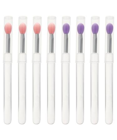 KALLORY 8pcs Professional Convenient Portable Eyeshadow Eyeshadow Silicone Makeup Lipstick 10.7X0.8X0.8CM Assorted Color