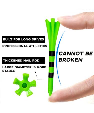 ENHUA Golf Plastic Tees 120 Pack - Unbreakable 3-1/4 Inch Long Blue Tees - Low Friction Bulk Tees - Mixcolor - Buy Online on GoSupps.com