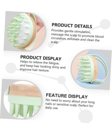 Premium Shampoo Brush & Scalp Massager - 8.4x8x7.4cm Green | Perfect for Body & Hair Care | International Shipping Available - Buy Online on GoSupps.com